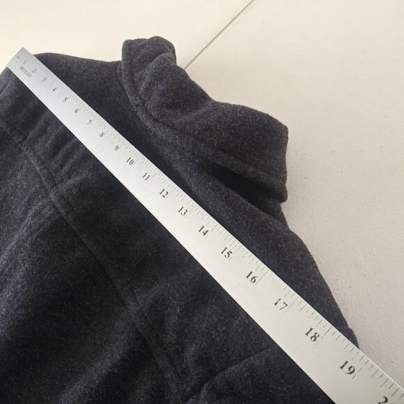 St. John's Bay women's size L black cashmere blend pea coat - Picture 6 of 16